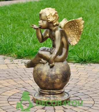 купить Садовая фигура Играющий ангел 3
