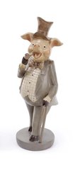 купить Декоративная статуэтка Свин с трубкой Коричневый (1943-4715e) 1