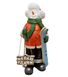 купить Новогодняя садовая фигура Снеговик-Лыжник с табличкой "Желаю Удачи!" в красной кофте NSF-7.066 1