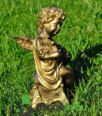 купить Садовая фигура Ангелок с лирой 3