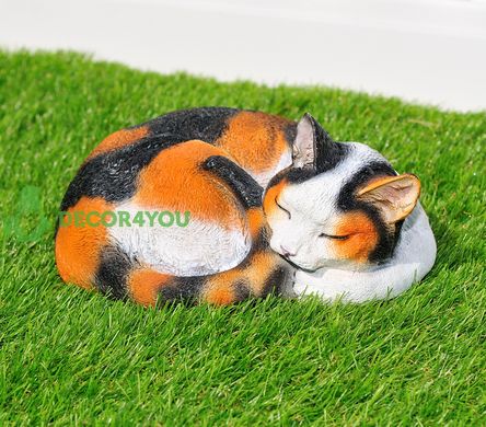 купити Садова фігура Кіт сплячий кольоровий 3