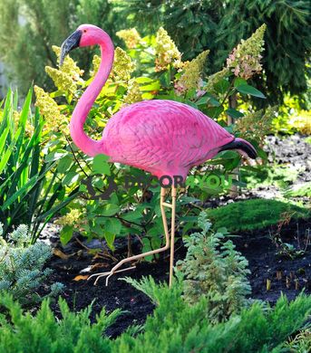 купить Садовая фигура Фламинго большой на металлических лапах 4