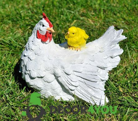 купить Садовая фигура Курица с цыпленком 1