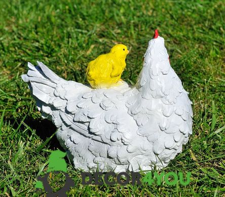 купить Садовая фигура Курица с цыпленком 3