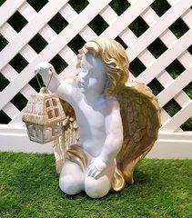 купити Фігура садова Ангел з ліхтарем малий 1