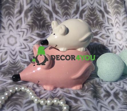 купить Декоративная копилка Мышь "Семейный бюджет" белый с розовым DK-1.011 2