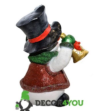 купить Новогодняя садовая фигура Снеговик в шляпе с табличкой "Веселих Свят!" NSF-7.054 2