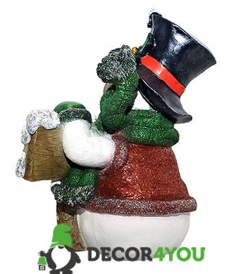 купити Новорічна садові фігура Сніговик в капелюсі з табличкою "Веселих Свят!" NSF-7.054 3