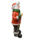купить Новогодняя садовая фигура Снеговик-Лыжник с табличкой "Веселих Свят!" в красной кофте NSF-7.067 4