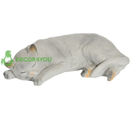 купить Садовая фигура Кошка спящая, белая 5