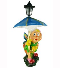 купить Фигура садовая Бабочка под зонтом с фонарем 1