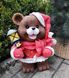 купить Новогодняя садовая фигура Медвежонок в красном костюме с фонариком 4