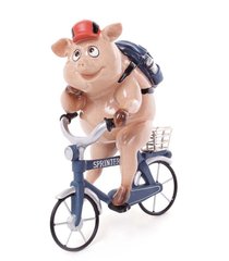 купити Статуетка декоративна Свинка на велосипеді 1