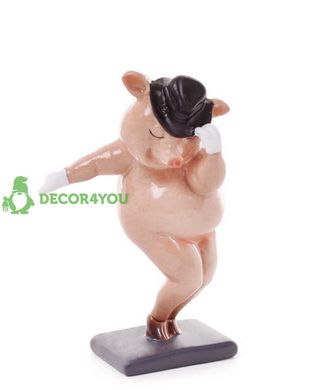 Статуетка декоративная Свинка Танцор малый