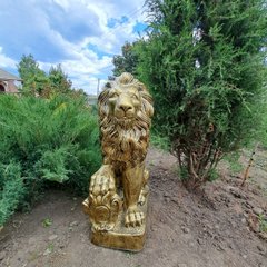 купити Садова фігура Лев великий з лівим щитом, 73 см 1