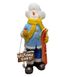 купить Новогодняя садовая фигура Снеговик-Лыжник с табличкой "Веселих Свят!" в голубой кофте NSF-7.070 1