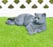 купити Садова фігура Кіт сірий лежачий 2