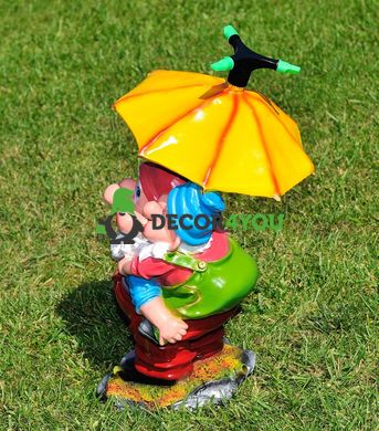 купити Декоративна фігура поливалка Гноми з парасолькою 4