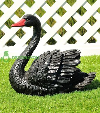 купить Садовая фигура Лебедь черный 1