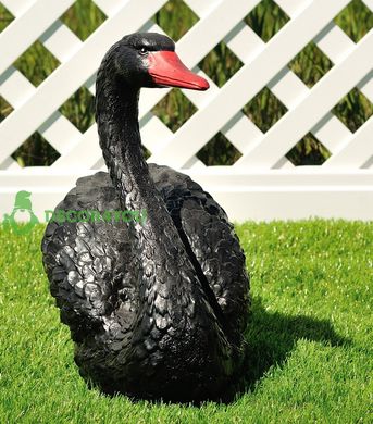 купить Садовая фигура Лебедь черный 4