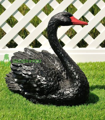 купить Садовая фигура Лебедь черный 3