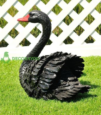 купить Садовая фигура Лебедь черный 2