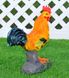 купить Садовая фигура Курица с цыпленком и Петух рыжий 7