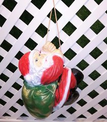 купить Новогодняя садовая фигура Дед Мороз на веревке 1