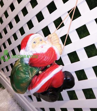 купить Новогодняя садовая фигура Дед Мороз на веревке 4