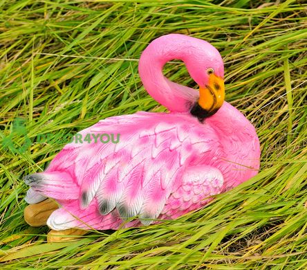 купить Садовая фигура Семья Фламинго №5 розовых средних 5