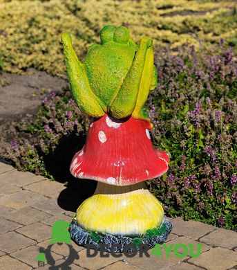 купить Садовая фигура Ропуха на грибе большая 4