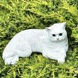 купить Садовая фигура Кот белый лежащий 1