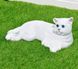 купити Садова фігура Кіт білий лежачий 3