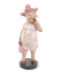 купить Статуетка декоративная Свинка в розовом платье 1