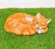 Садовая фигура Кот спящий рыжий