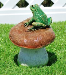 купить Садовая фигура Гриб с жабкой и Жаба болотная 1