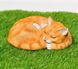 купити Садова фігура Кіт сплячий рудий 2