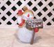 купить Новогодняя садовая фигура Снеговик в красном с табличкой "Веселих свят!" (10.059к.de) 4