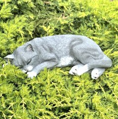 купить Садовая фигура Кот спит, серый 1