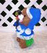 купить Новогодняя садовая фигура Медвежонок в синем костюме с фонариком NSF-7.062 3