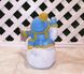 купить Новогодняя садовая фигура Снеговик в голубом с табличкой "Веселих свят!" 4