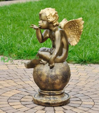 купить Садовая фигура Играющий ангел 3