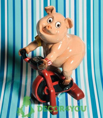 купить Декоративная статуэтка Свинка на велотренажере (1926-862c7) 1