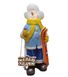 купить Новогодняя садовая фигура Снеговик Снеговик-Лыжник с табличкой "Желаю Удачи!" в голубой кофте NSF-7.069 1