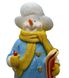 купить Новогодняя садовая фигура Снеговик Снеговик-Лыжник с табличкой "Желаю Удачи!" в голубой кофте NSF-7.069 3