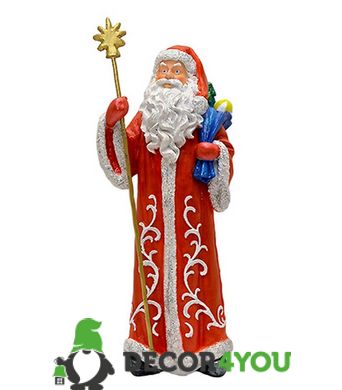 купити Новорічна садові фігура Дід Мороз з посохом в червоному костюмі NSF-7.064 1