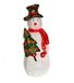 купить Новогодняя садовая фигура Снеговик большой в шляпе "Веселих свят!" 1