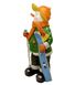 купить Новогодняя садовая фигура Снеговик-Лыжник с табличкой "Желаю Удачи!" в зеленой кофте NSF-10.072 2