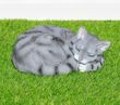 купить Садовая фигура Кот спящий серый 1