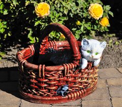 купить Подставка для цветов Корзина с котенком 1